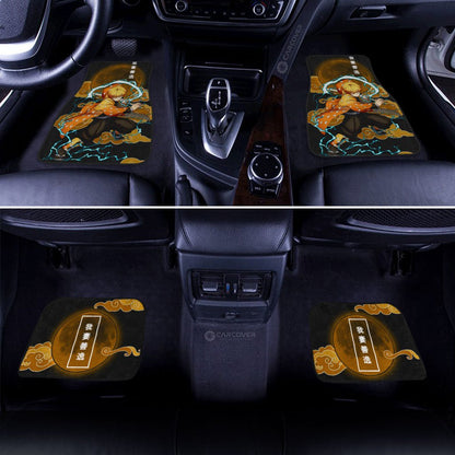 Demon Slayer Car Mats Zenitsu Thunder Breathing Car Floor Mats Anime Demon Slayer Car Floor Mats