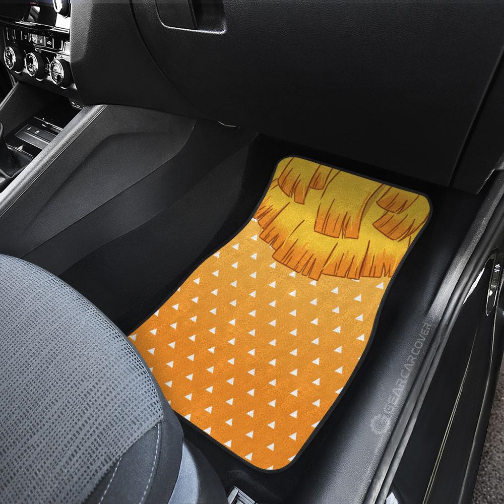 Demon Slayer Car Mats Zenitsu Uniform Car Floor Mats Hairstyle Car Interior Floor Mats