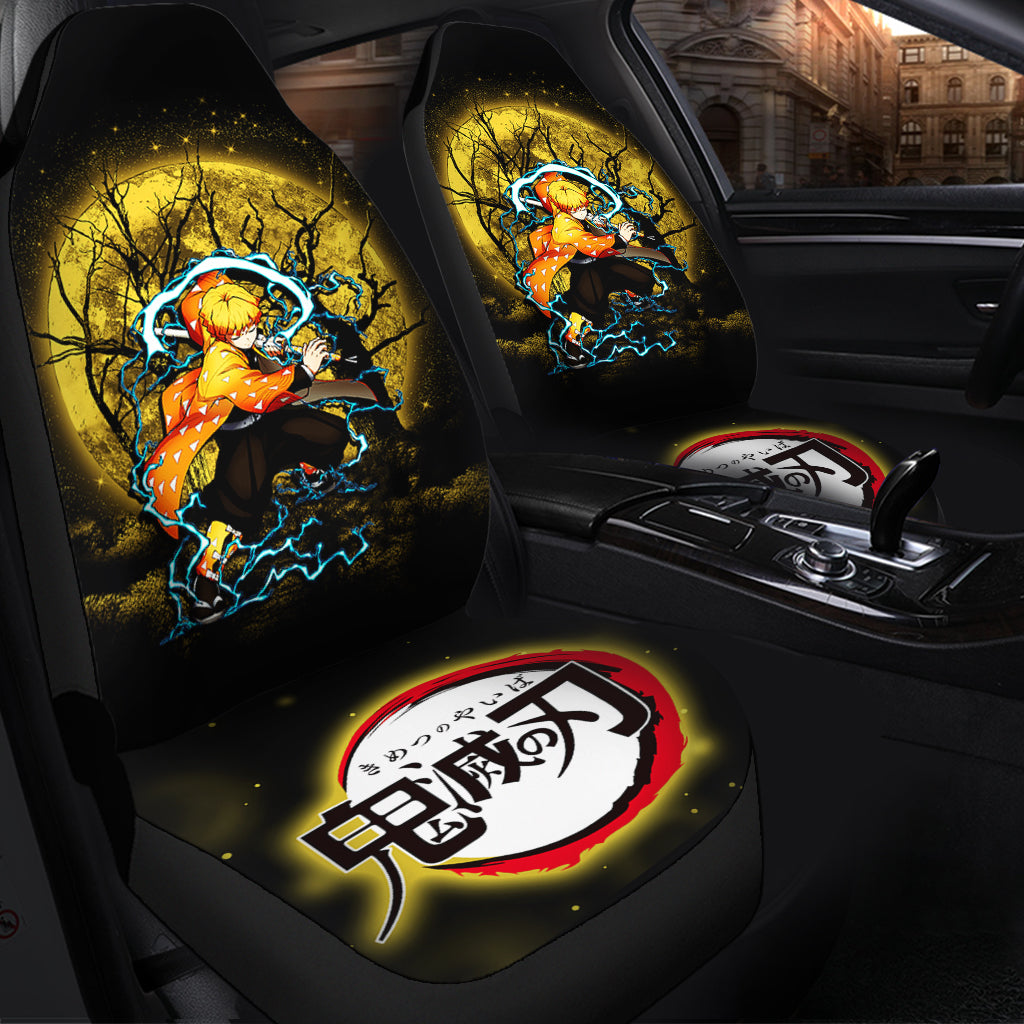 Zenitsu Demon Slayer Moonlight Car Seat Covers