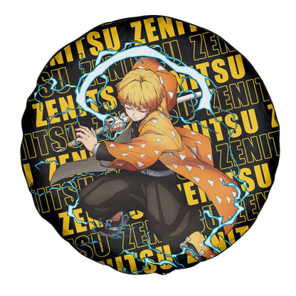 Demon Slayer Spare Tire Cover Demon Slayer Zenitsu Agatsuma Graphic Tire Covers Black Yellow