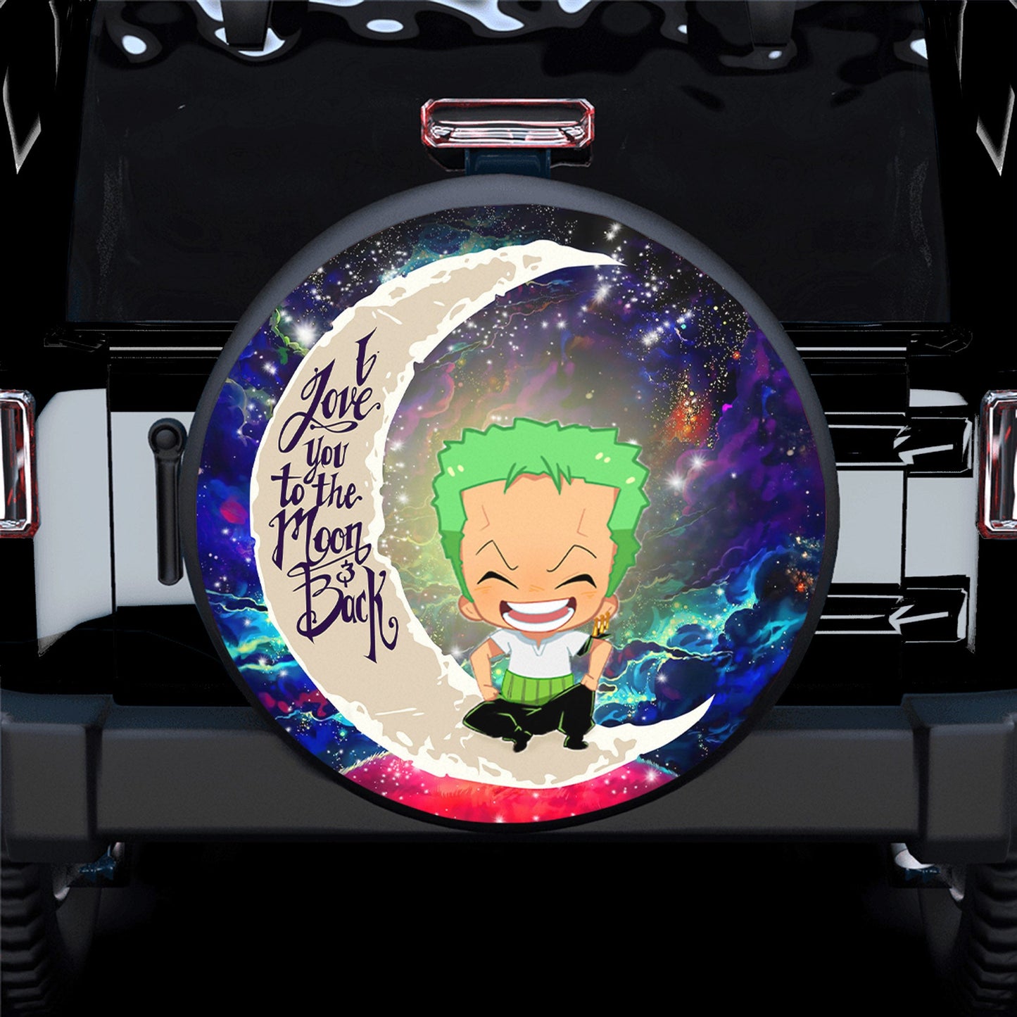 One Piece Spare Tire Cover Zoro One Piece Love You To The Moon Tire Covers Colorful