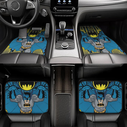 Batman Car Mats DC Classic Cartoon Batman Graphic Car Floor Mats Blue