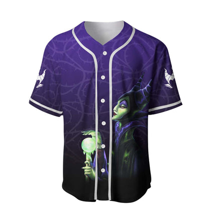 Disney Jersey Disney Villian Maleficent Ombre Purple Black Jersey Shirt Disney Baseball Jersey Maleficent Baseball Jersey