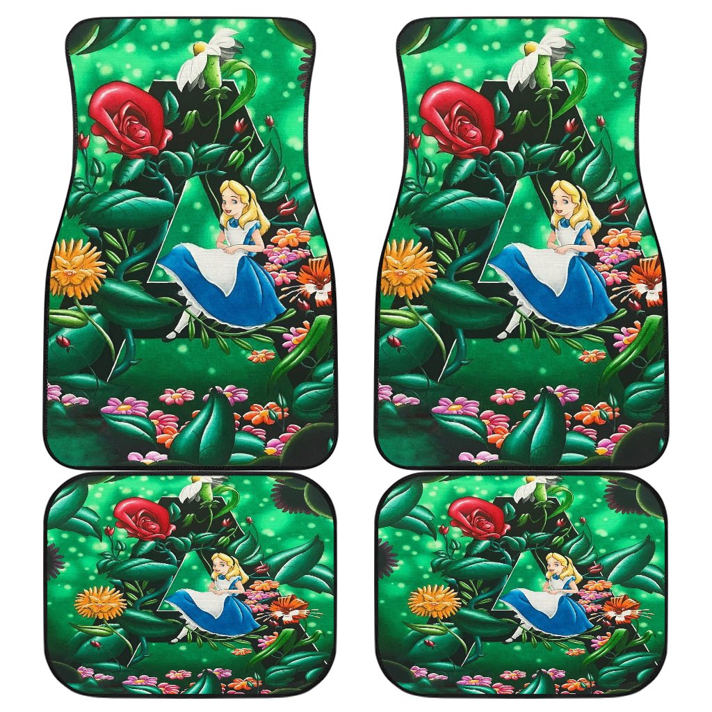 Alice In Wonderland Car Mats Alice In The Wonderland Garden Car Floor Mats Green