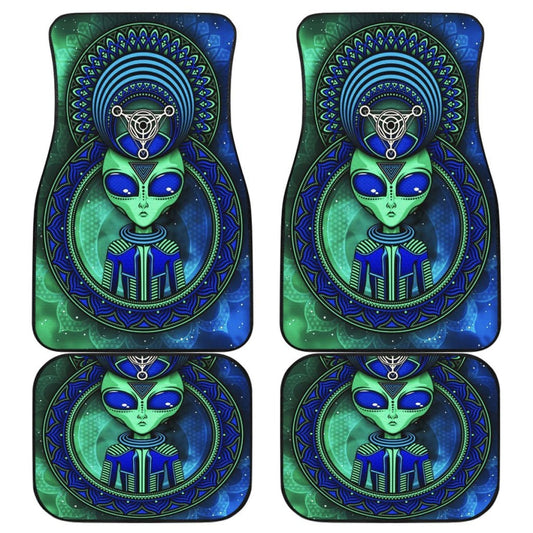 Alien Car Mats Alien Fantasy Art Pattern Car Floor Mats Green Blue