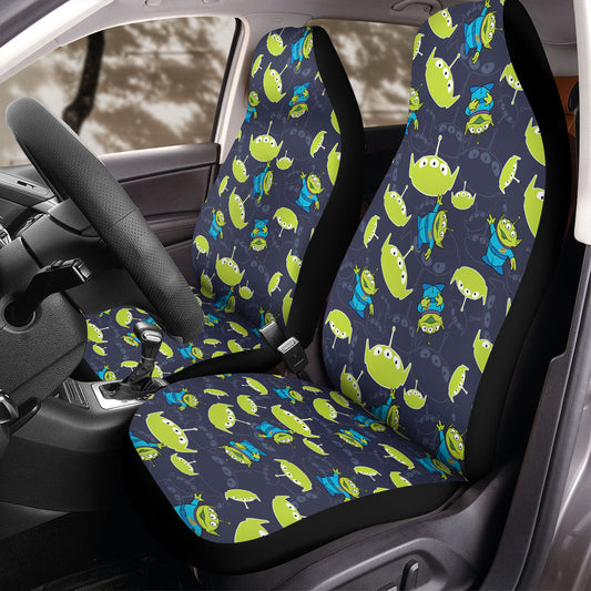 Toy Story Car Seat Covers Three Eyes Alien Pattern Seat Covers Blue Green