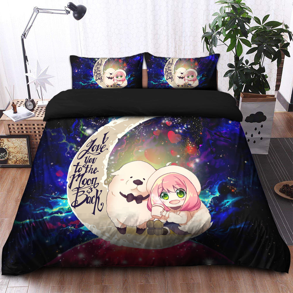 Anya Spy x Family Dog Love You To The Moon Galaxy Bedding Set
