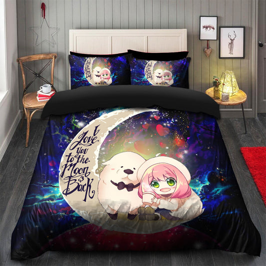 Anya Spy x Family Dog Love You To The Moon Galaxy Bedding Set