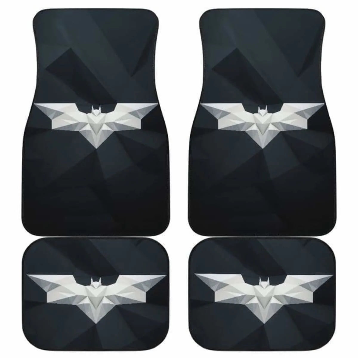 Batman Car Mats DC Batman Symbol Geometric Style Car Floor Mats Black White