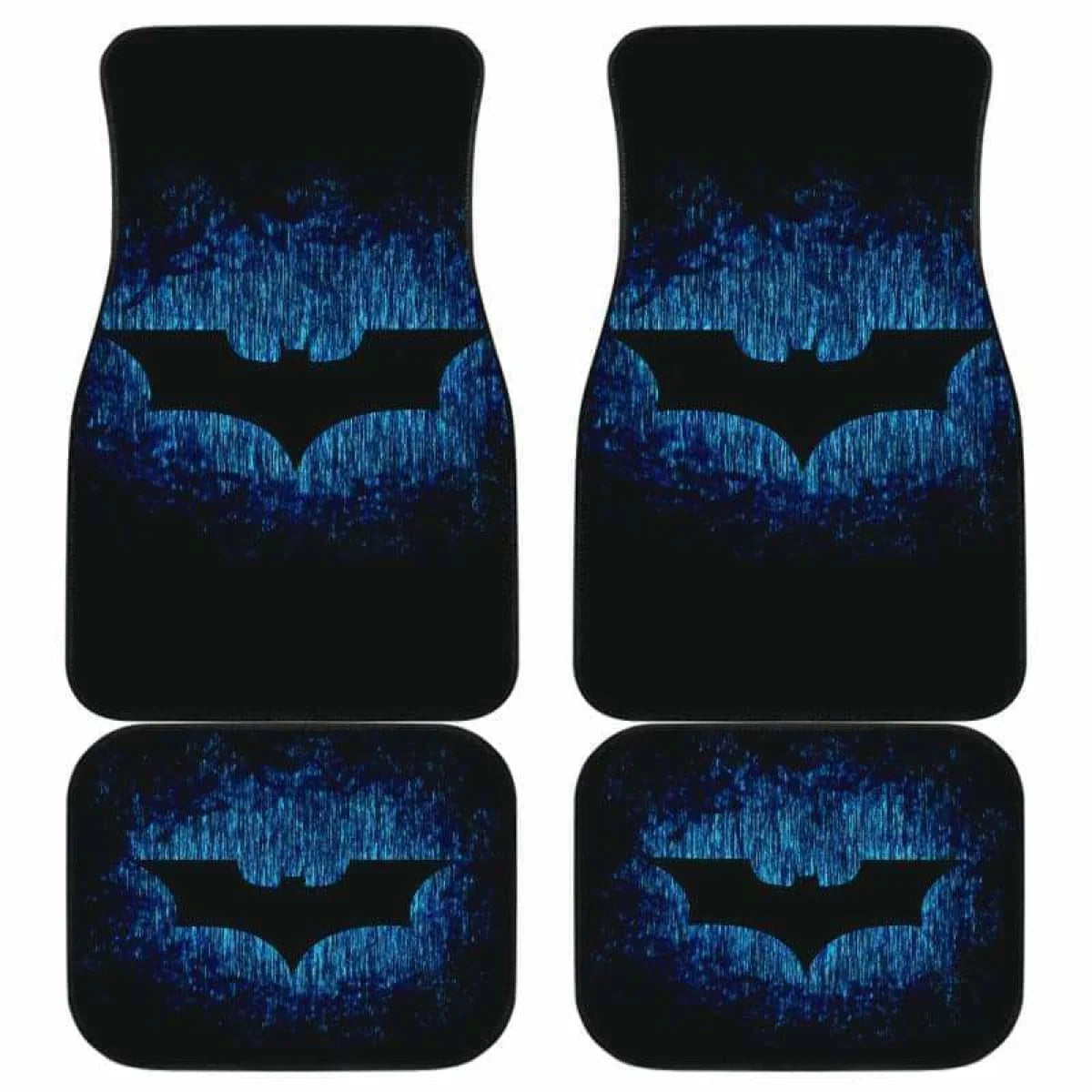 Batman Car Mats DC Batman Symbol In The Night Car Floor Mats Black Blue