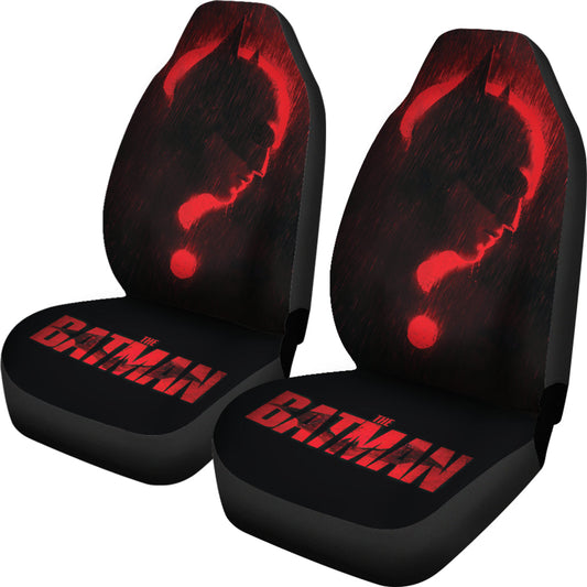 Batman Car Seat Covers DC The Batman Question Mark Seat Covers Black Red