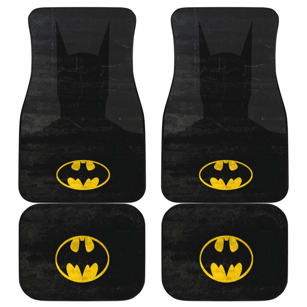 Batman Car Mats DC League Batman Silhouette And Logo Car Floor Mats Black