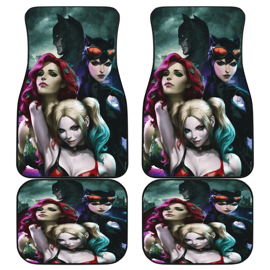 Batman Car Mats DC Batman Mera Harley Queen Cat Woman Car Floor Mats Colorful