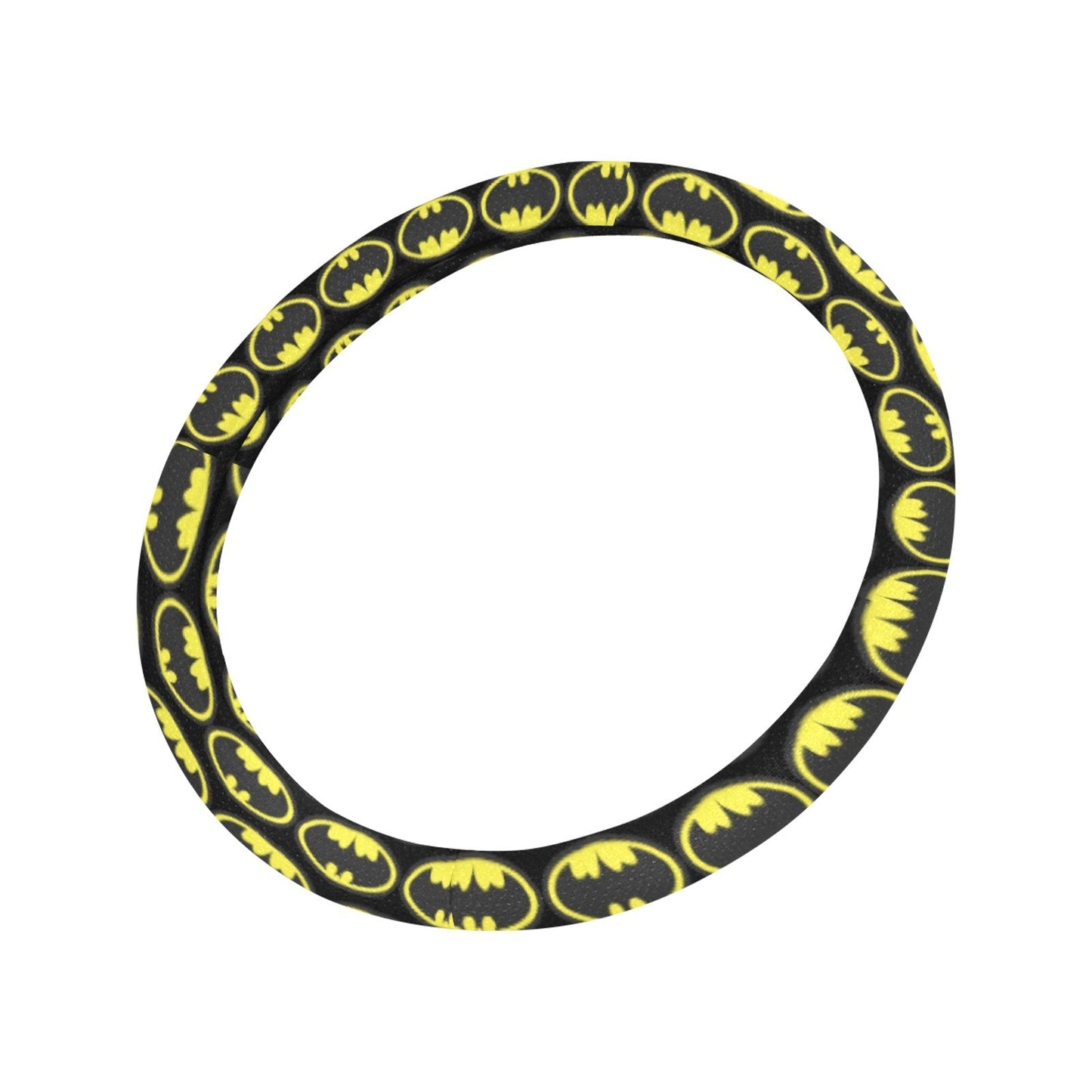 Batman Steering Wheel Cover The Batman Hero Symbol Pattern Driving Wheel Cover Yellow Black