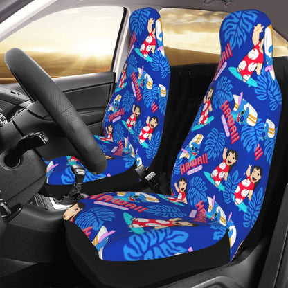 Stitch Car Seat Covers DN Lilo And Stitch Hawaii Surf Club Seat Covers Red Blue