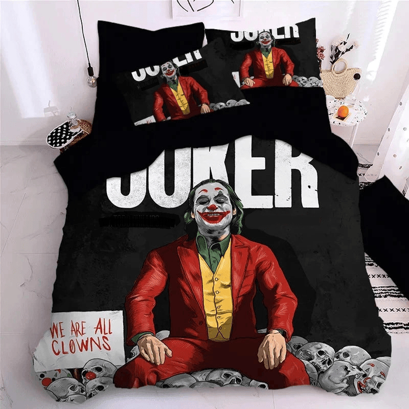 Joker Bedding Set We Are All Clowns Joker Graphic Duvet Covers Black Unique Gift