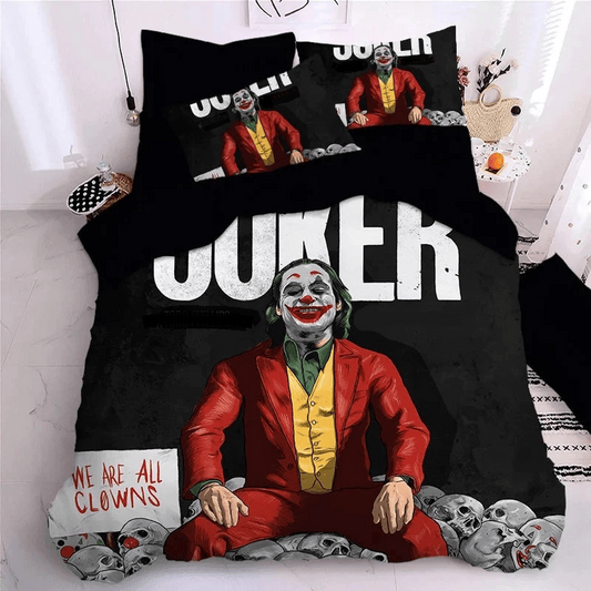 Joker Bedding Set We Are All Clowns Joker Graphic Duvet Covers Black Unique Gift