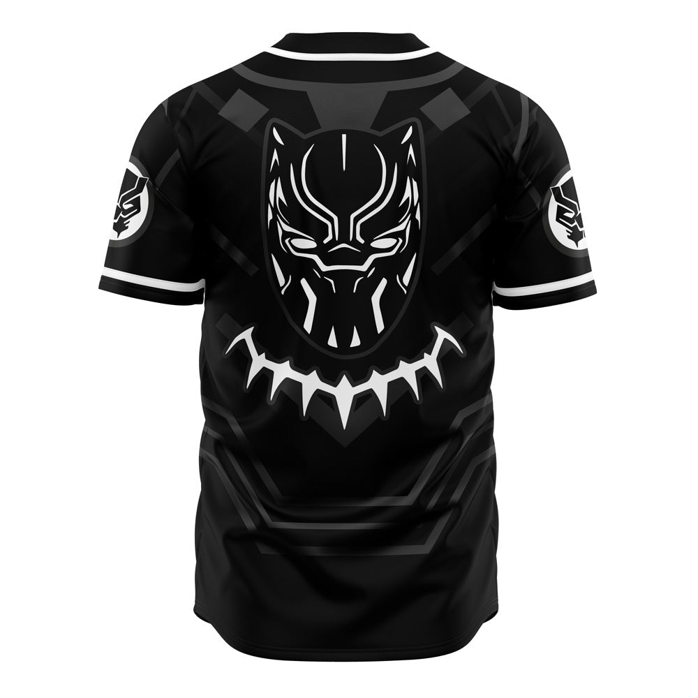 Marvel Jersey Marvel Hero Black Panther Armor Graphic Black White Jersey Shirt Black Panther Baseball Jersey Marvel Baseball Jersey For Men