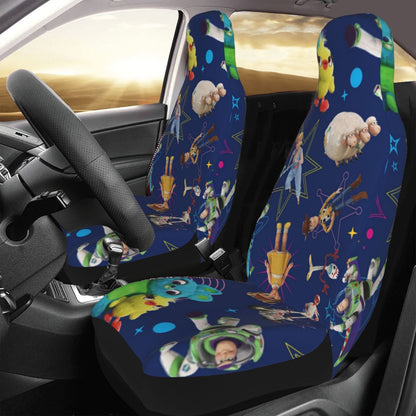 Toy Story Car Seat Covers DN Po Peep Woody Sheep Chicken Pattern Seat Covers Blue