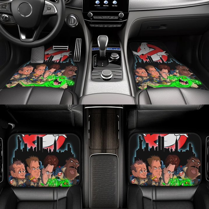 Ghostbusters Car Floor Mats Ghostbusters Symbol Characters Slimer Cartoon Car Mats