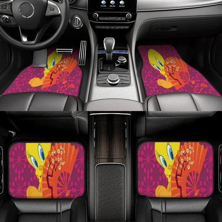 Looney Tunes Car Floor Mats Looney Tunes Tweety Bird With Paper Fan Car Mats