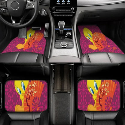 Looney Tunes Car Floor Mats Looney Tunes Tweety Bird With Paper Fan Car Mats