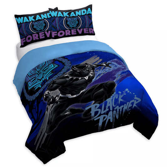 Black Panther Bedding Set MV Black Panther Wakanda Forever Duvet Covers Black Blue Unique Gift