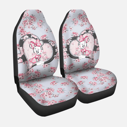 Minnie Car Seat Covers Minnie Heart Sakura Flower Seat Covers Pink Blue