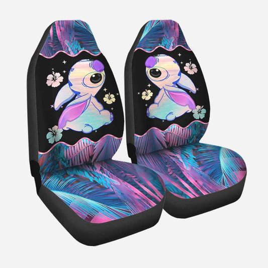 Stitch Car Seat Covers Stitch Sitting Gradiant Color Seat Covers Blue