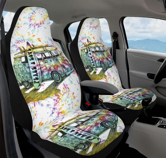 Hippie Car Seat Covers Peace And Love Hippie Van Seat Covers Colorful