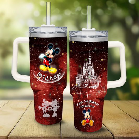 MM 40 Oz Tumbler DN Castle If You Can Dream It You Can Do It Tumbler 40 Oz Red