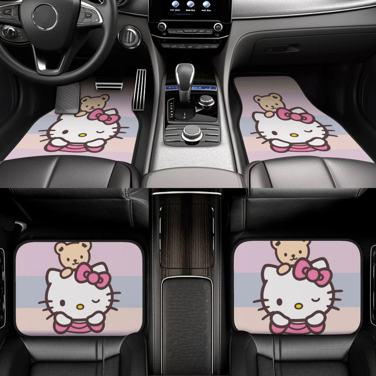 Hello Kitty Car Mats Hello Kitty With Cutie Bear Car Floor Mats Colorful