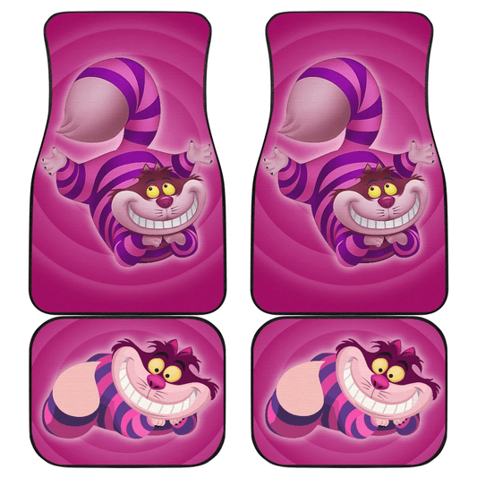 Alice In Wonderland Car Mats Cheshire Cat Floating Spiral Pattern Car Floor Mats Pink