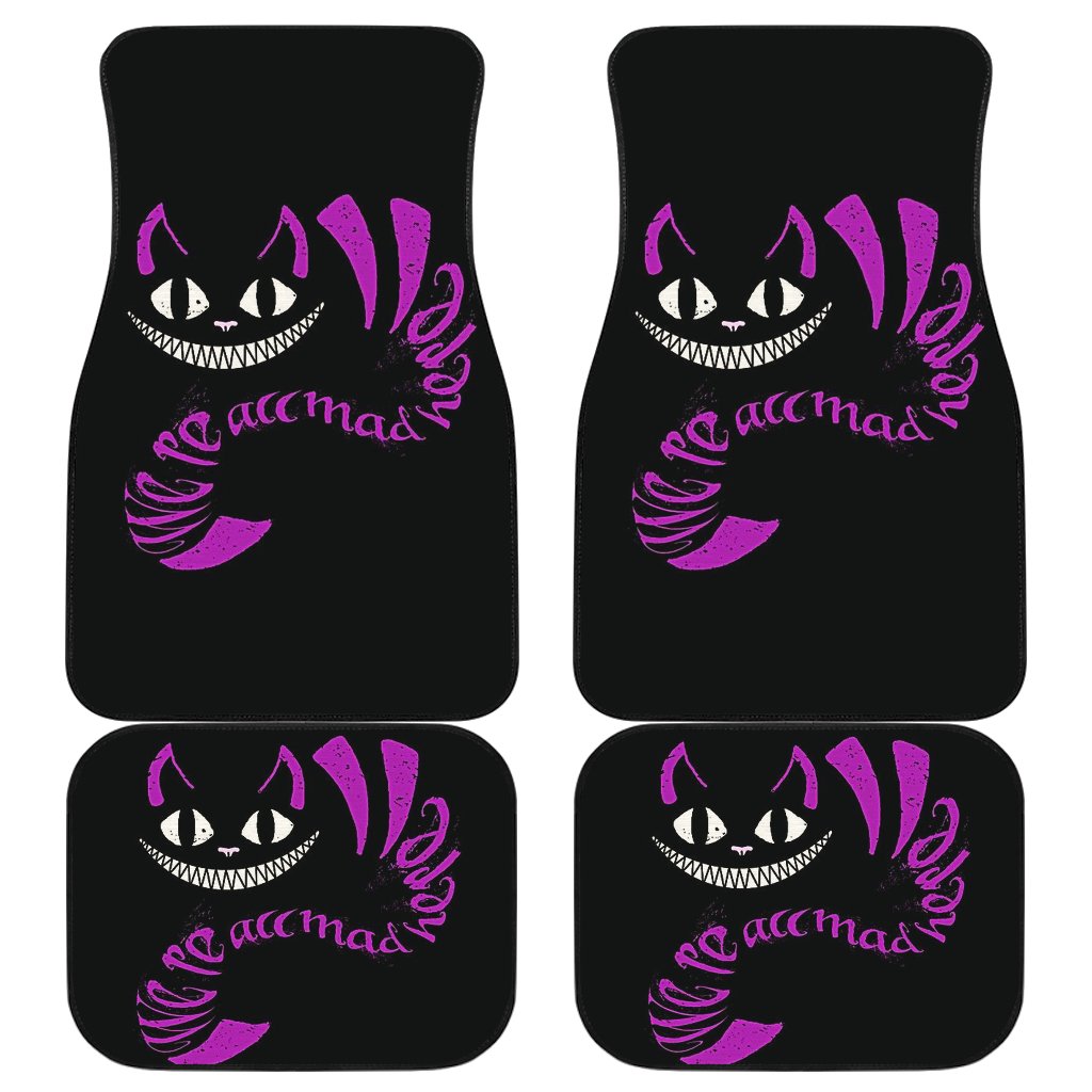 Alice In Wonderland Car Mats Cheshire Cat Alice In Wonderland Graphic Car Floor Mats Black Pink