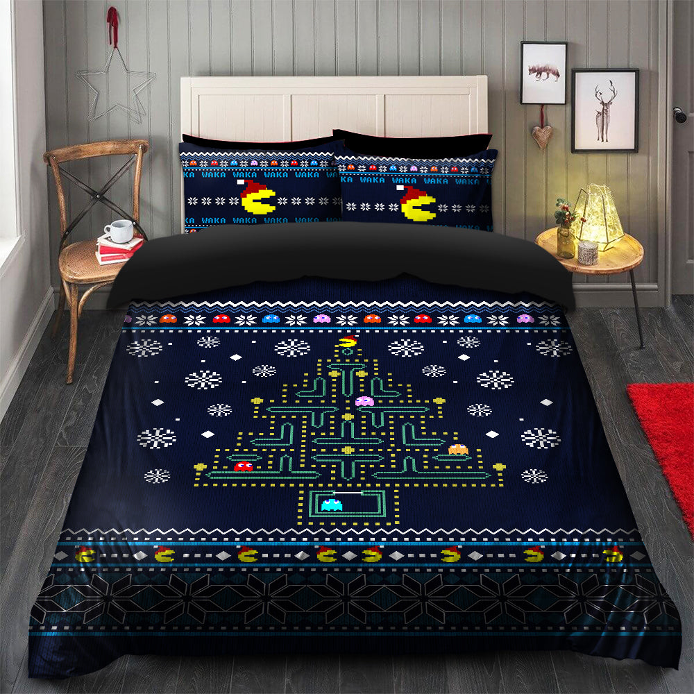 Christmas Tree Pacman Bedding Set