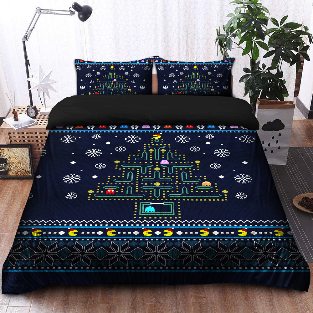 Christmas Tree Pacman Bedding Set