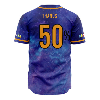 Marvel Jersey Marvel Villain Thanos Oh Snap Infinity Stones Blue Jersey Shirt Marvel Baseball Jersey Thanos Baseball Jersey For Men