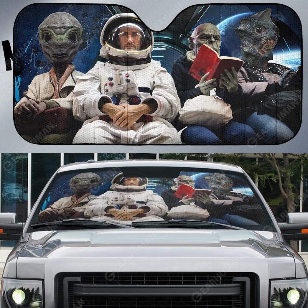 Gearhumans Custom Car Auto Sunshade Aliens With Human