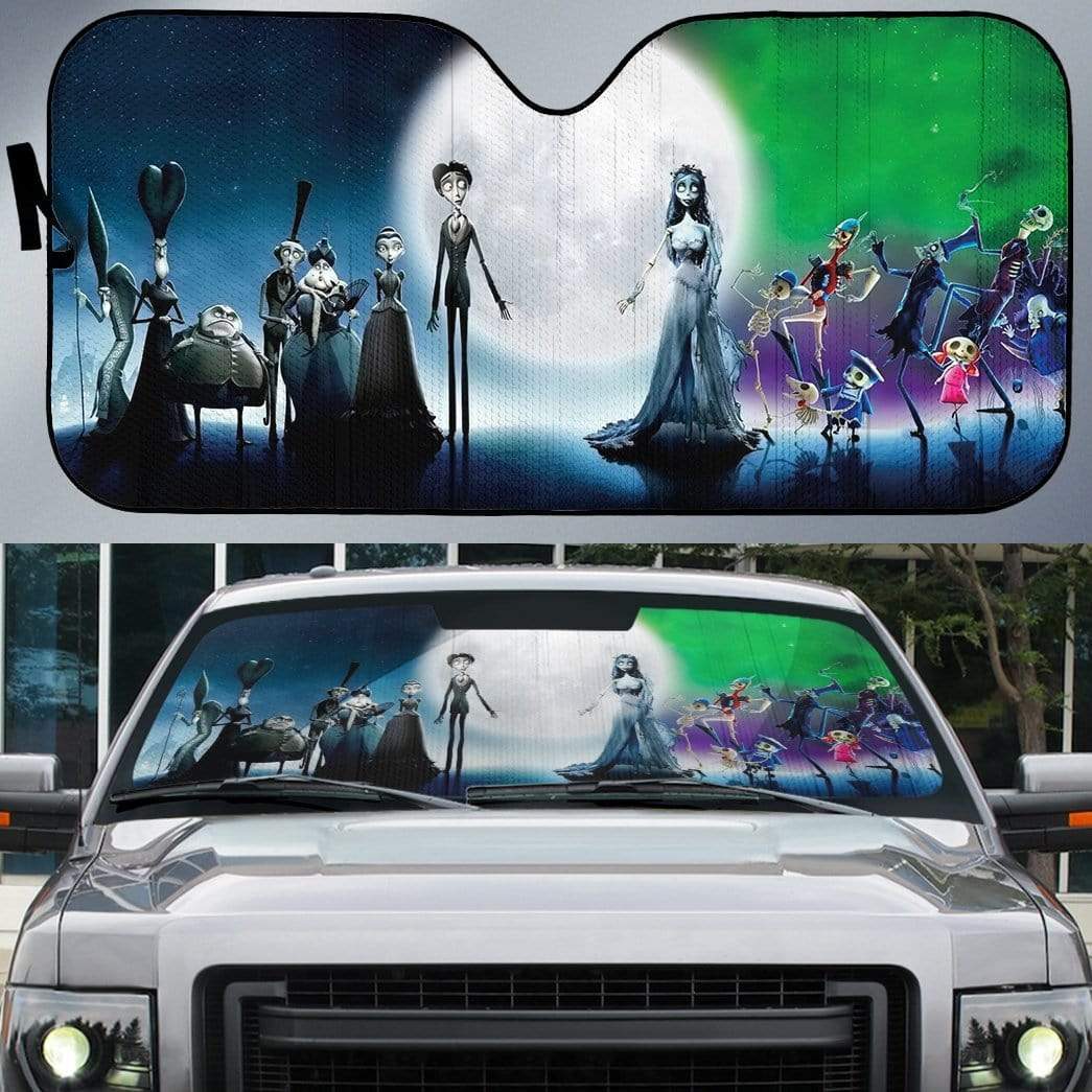 Gearhumans Custom Car Auto Sunshade Corpse Bride