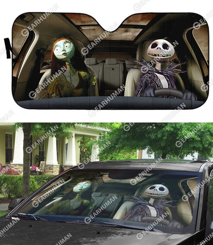 Gearhumans Custom Car Auto Sunshade Corpse Bride