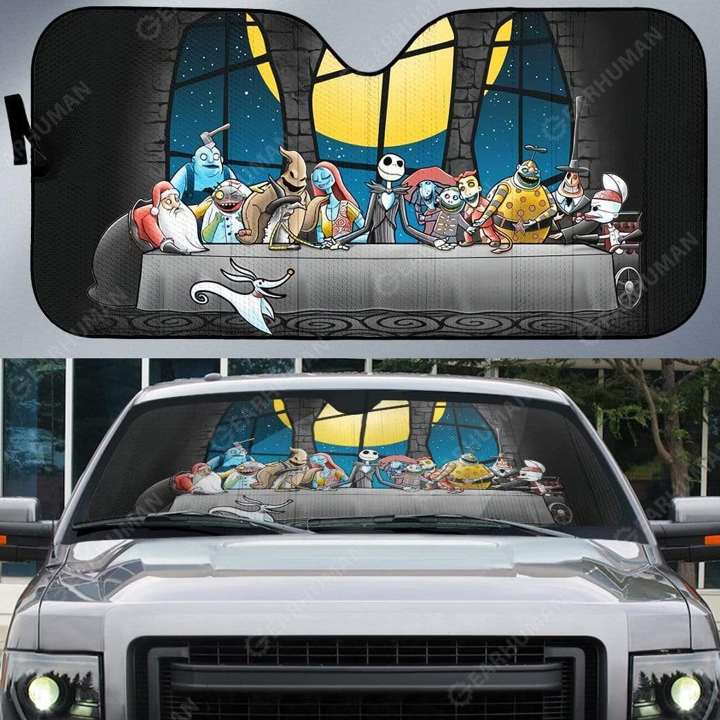 Gearhumans Custom Car Auto Sunshade Dinner Before Christmas