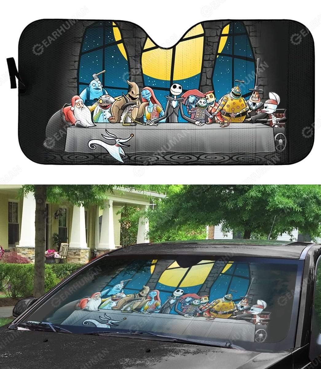 Gearhumans Custom Car Auto Sunshade Dinner Before Christmas