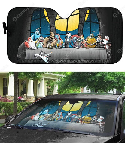 Gearhumans Custom Car Auto Sunshade Dinner Before Christmas