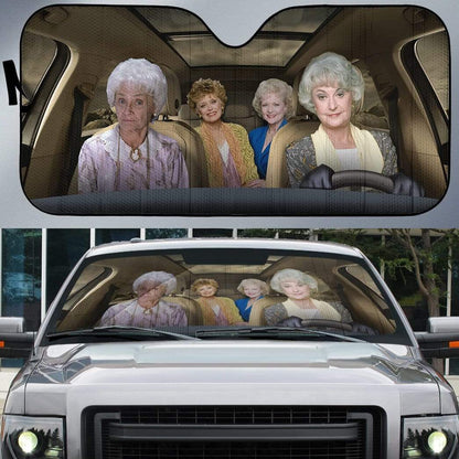 Gearhumans Custom Car Auto Sunshade Golden Girls