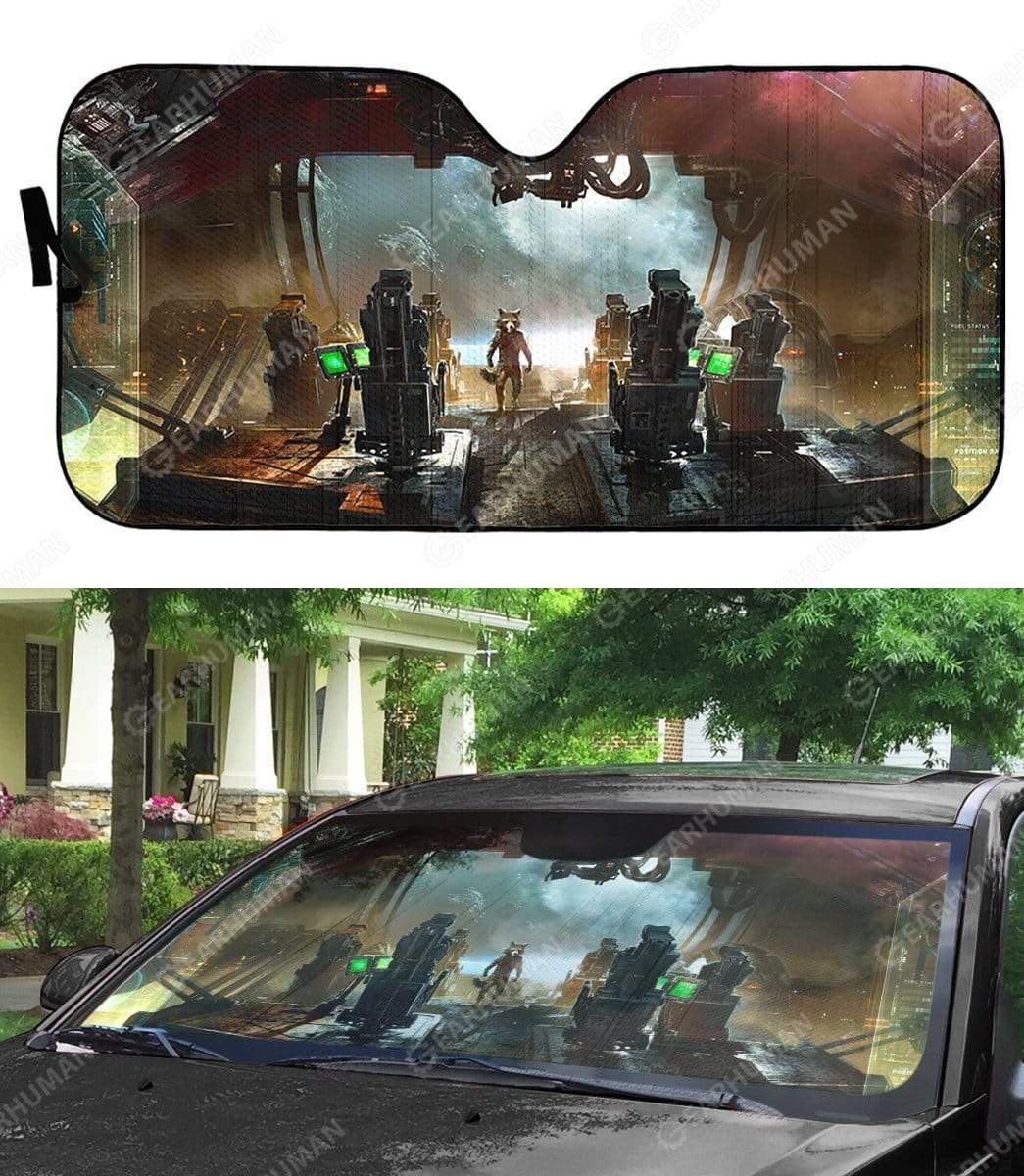 Gearhumans Custom Car Auto Sunshade Guardians of the Galaxy