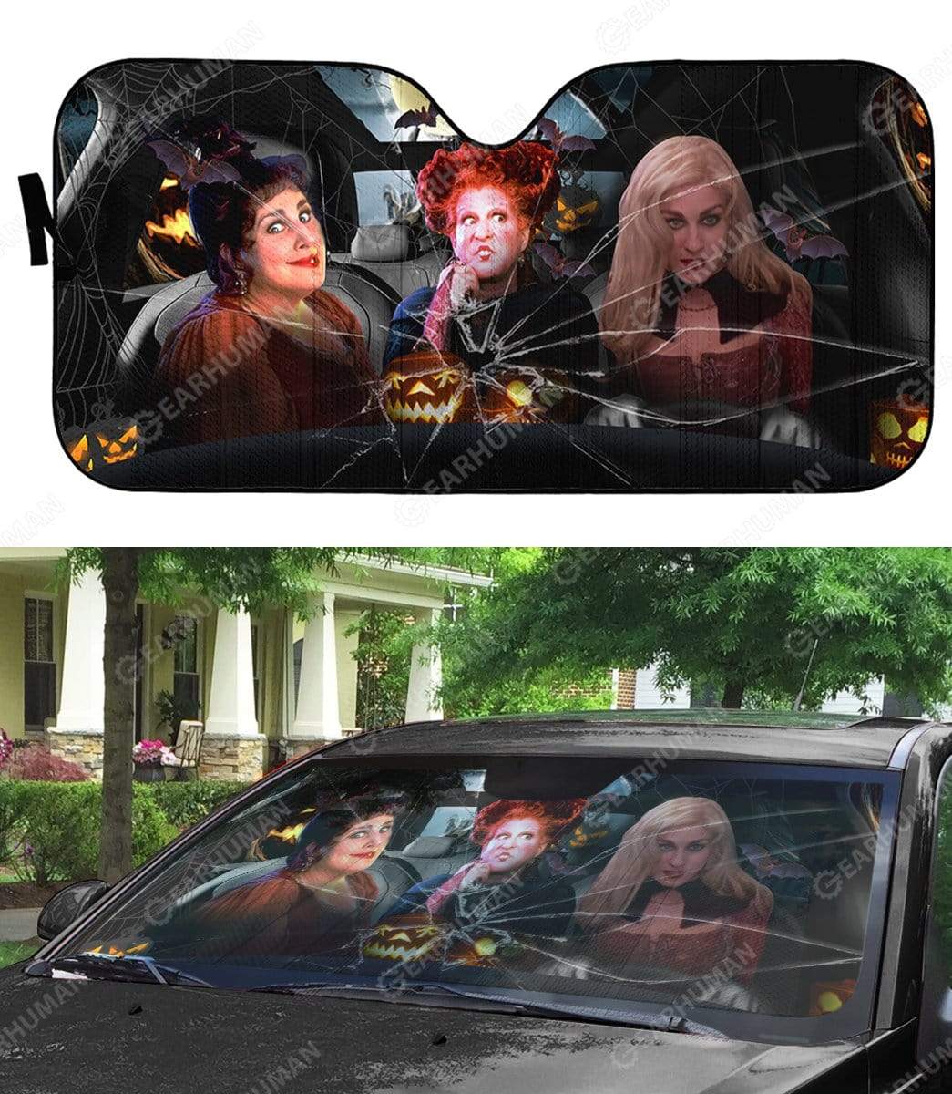 Gearhumans Custom Car Auto Sunshade Hocus Pocus