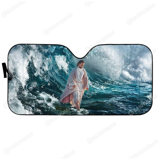 Gearhumans Custom Car Auto Sunshade Jesus
