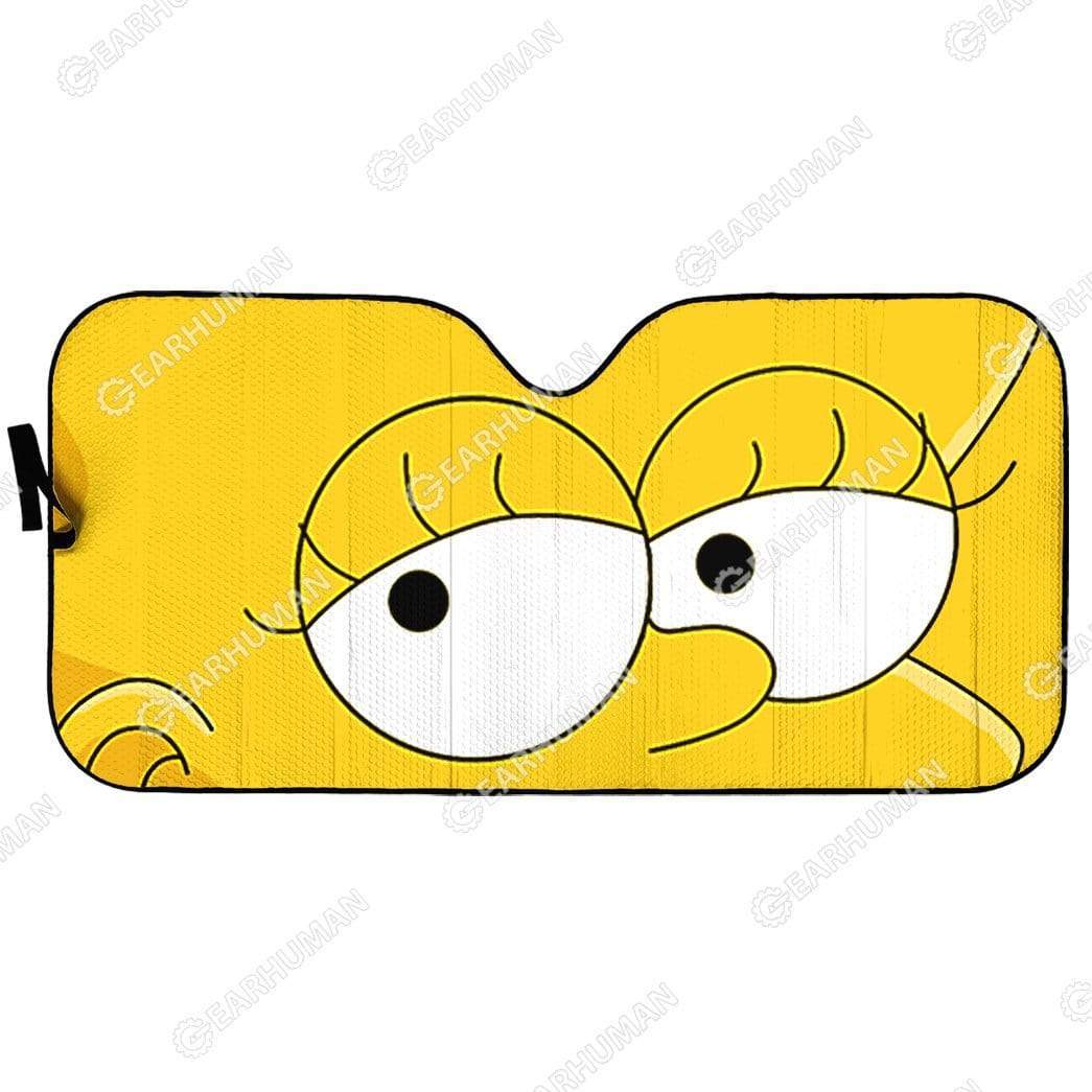 Gearhumans Custom Car Auto Sunshade Lisa Simpson