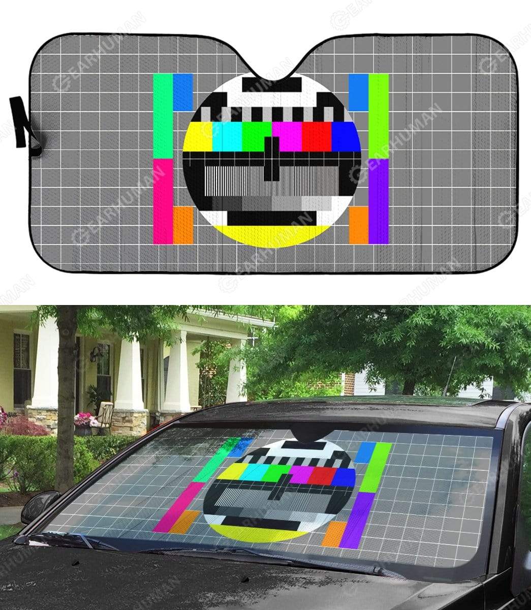 Gearhumans Custom Car Auto Sunshade PAL TV