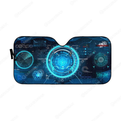 Gearhumans Custom Car Auto Sunshade Spacecraft Control Panel Dashboard